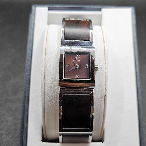 Fossil Men's Silver and Dark Brown Watch - Picture 1 of 5